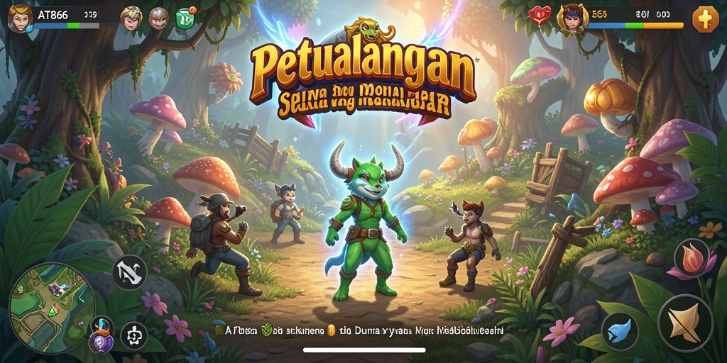 Screenshot utama AT866 menampilkan gameplay penuh aksi dan petualangan.