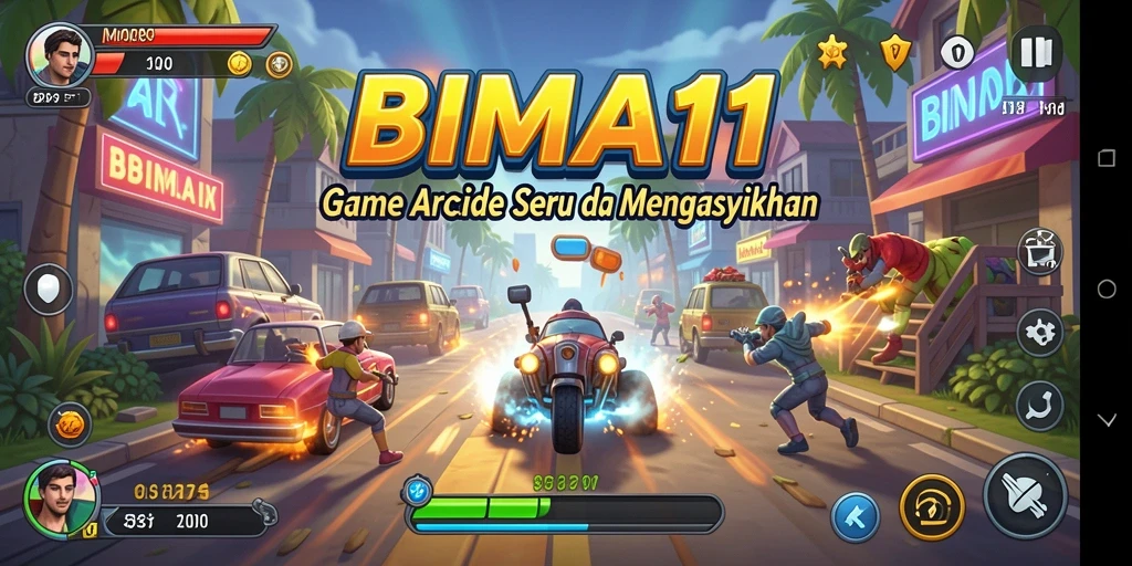 Tampilan gameplay seru dan penuh warna dari BIMA11.