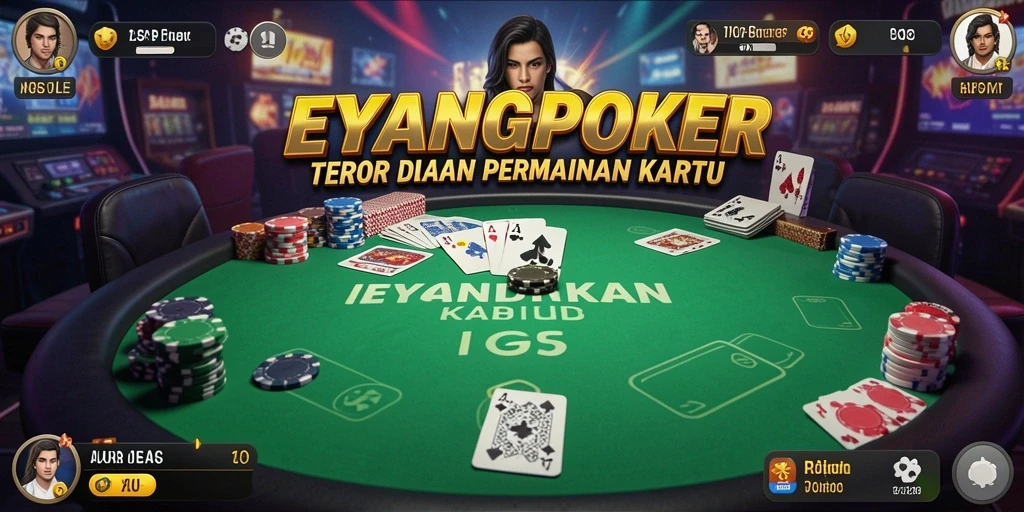 Screenshot gameplay EYANGPOKER menampilkan suasana mencekam dan misterius.