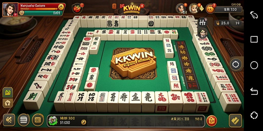 Screenshot KKWIN menampilkan gameplay Mahjong yang seru dan mendebarkan.
