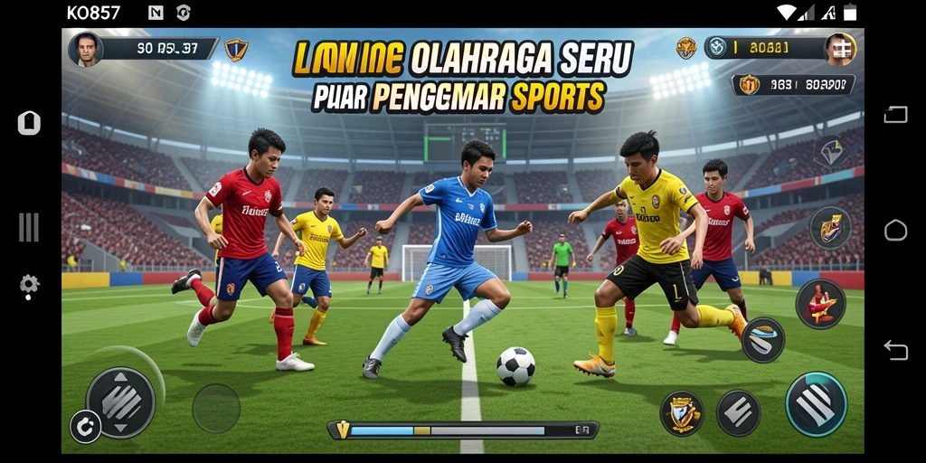 Tampilan gameplay <strong>KO857</strong> dengan aksi olahraga yang mendebarkan.