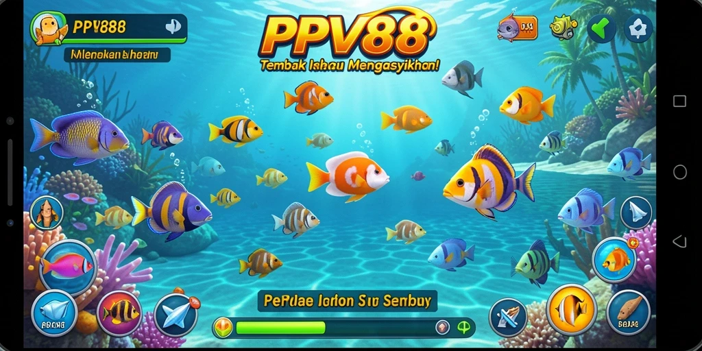 Tampilan gameplay PPV88 yang penuh warna dan dinamis.