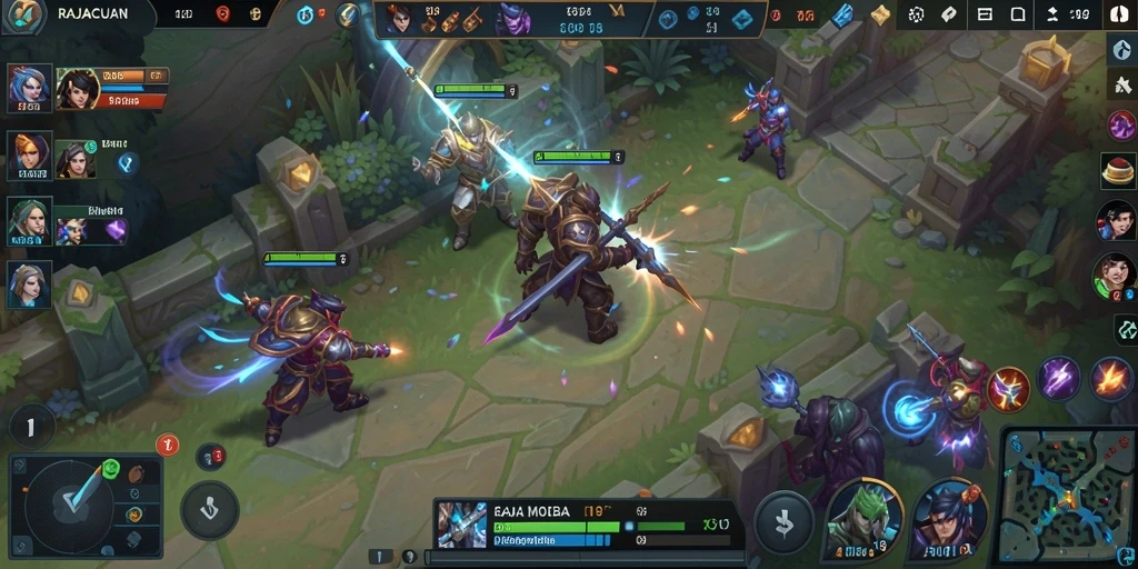 Tampilan gameplay seru dari RAJACUAN yang penuh strategi.