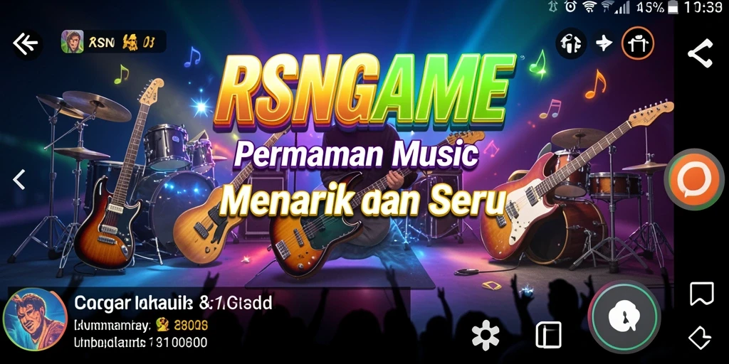 Tangkapan layar RSNGAME menampilkan gameplay interaktif dan pengalaman musik yang menyenangkan.