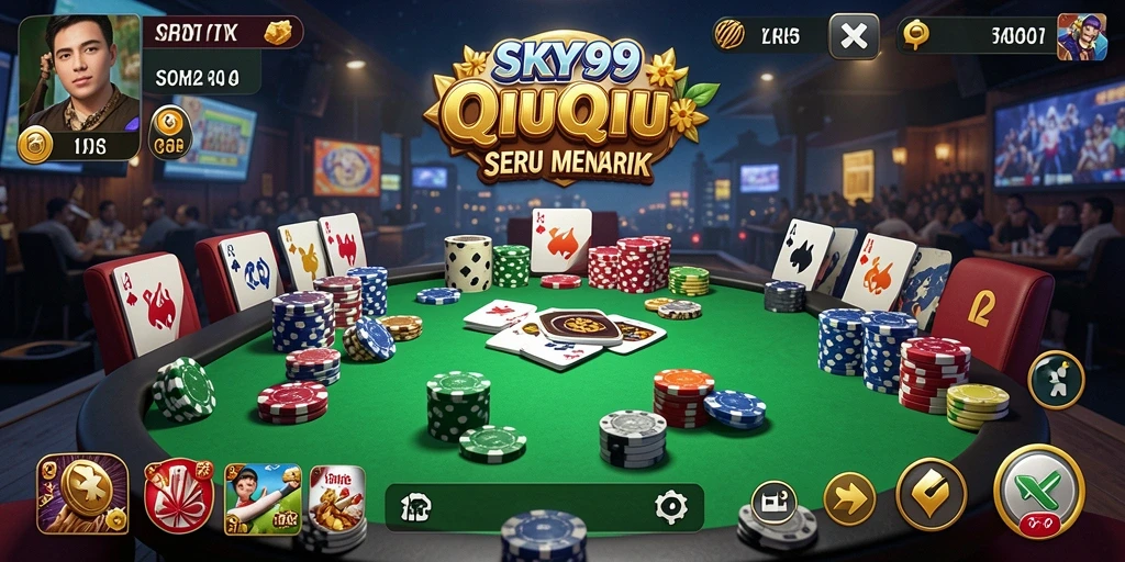 Tangkapan layar permainan QiuQiu yang seru di SKY99.